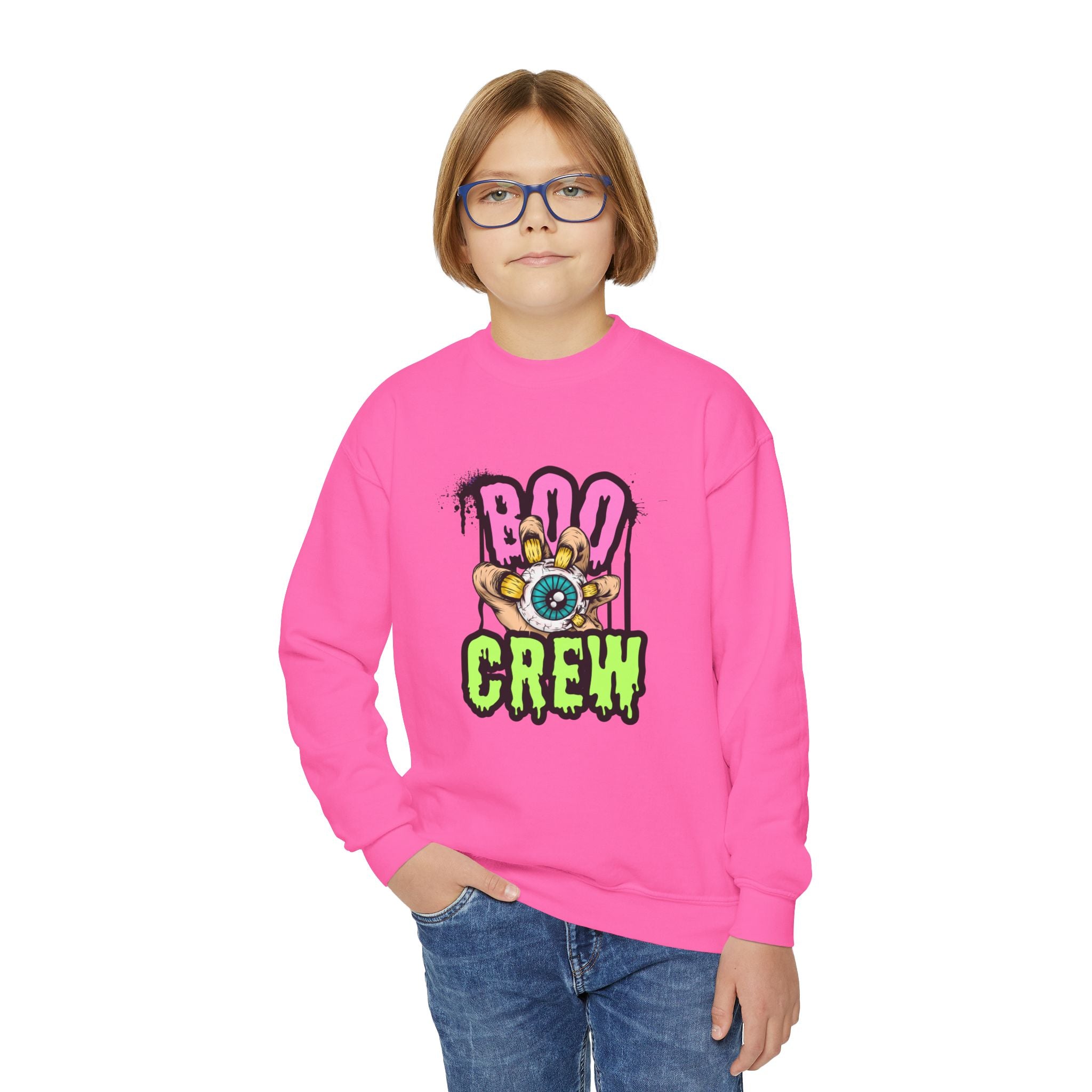 Boo Crew Youth Halloween Sweatshirt