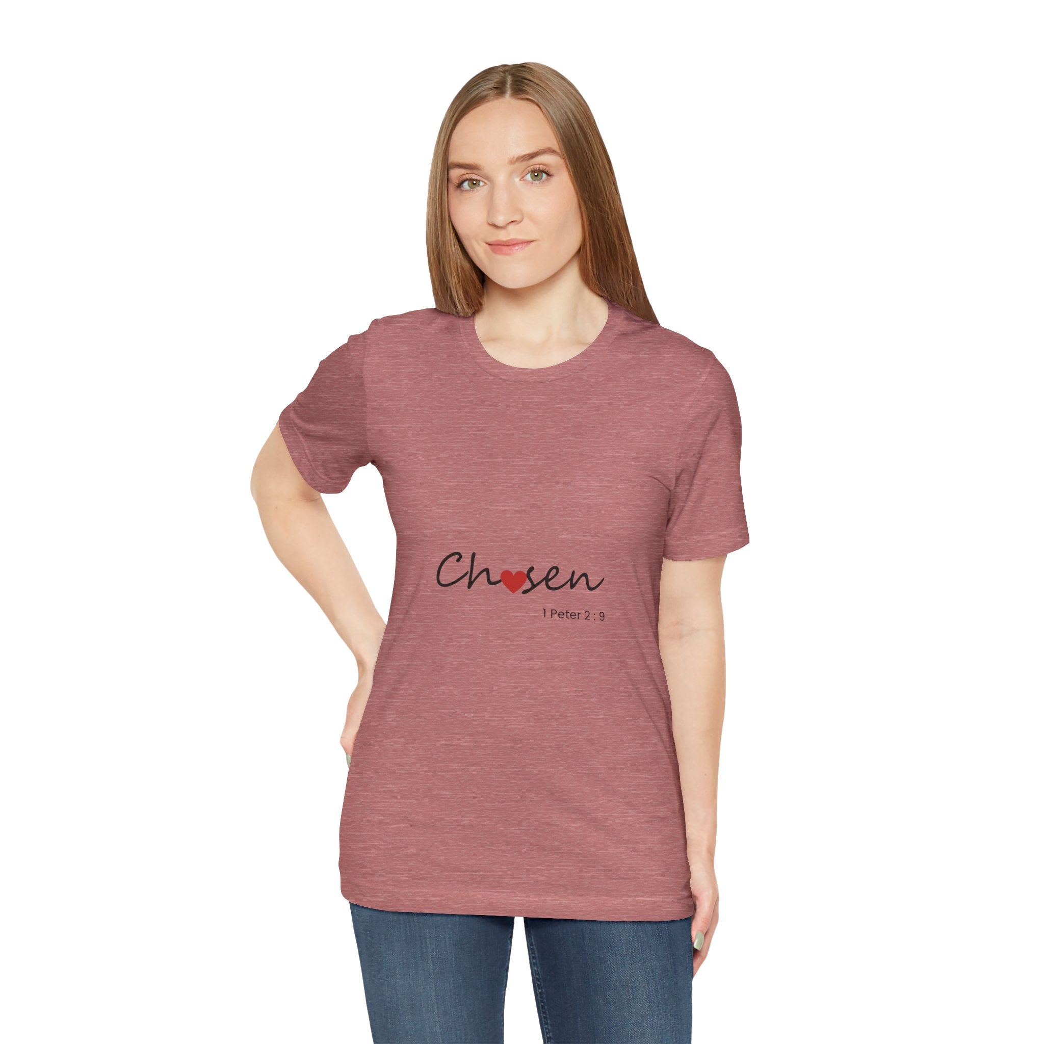 Chosen Heart 1 Peter 2:9 Christian Tee