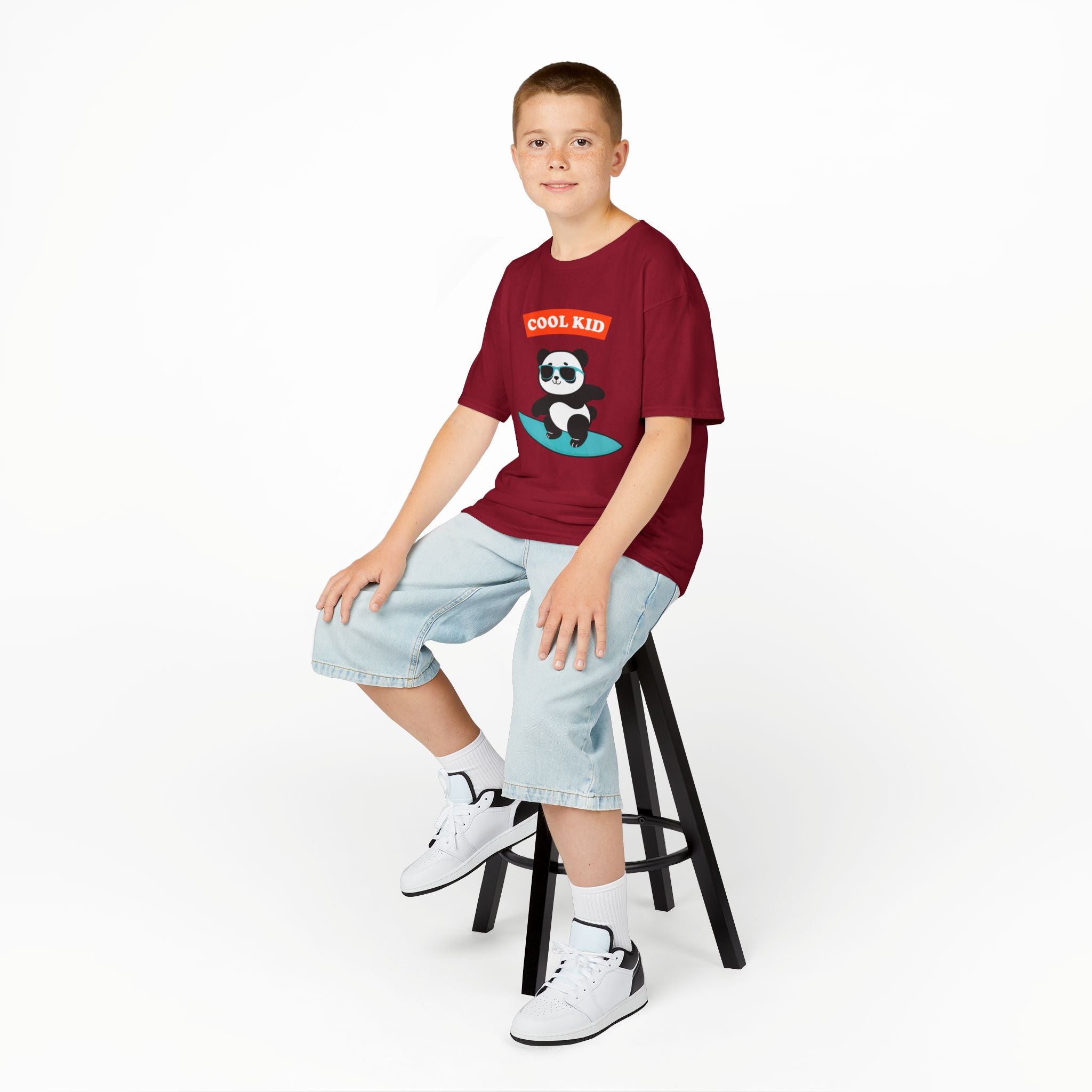 Cool Panda Kid Surfing T-Shirt