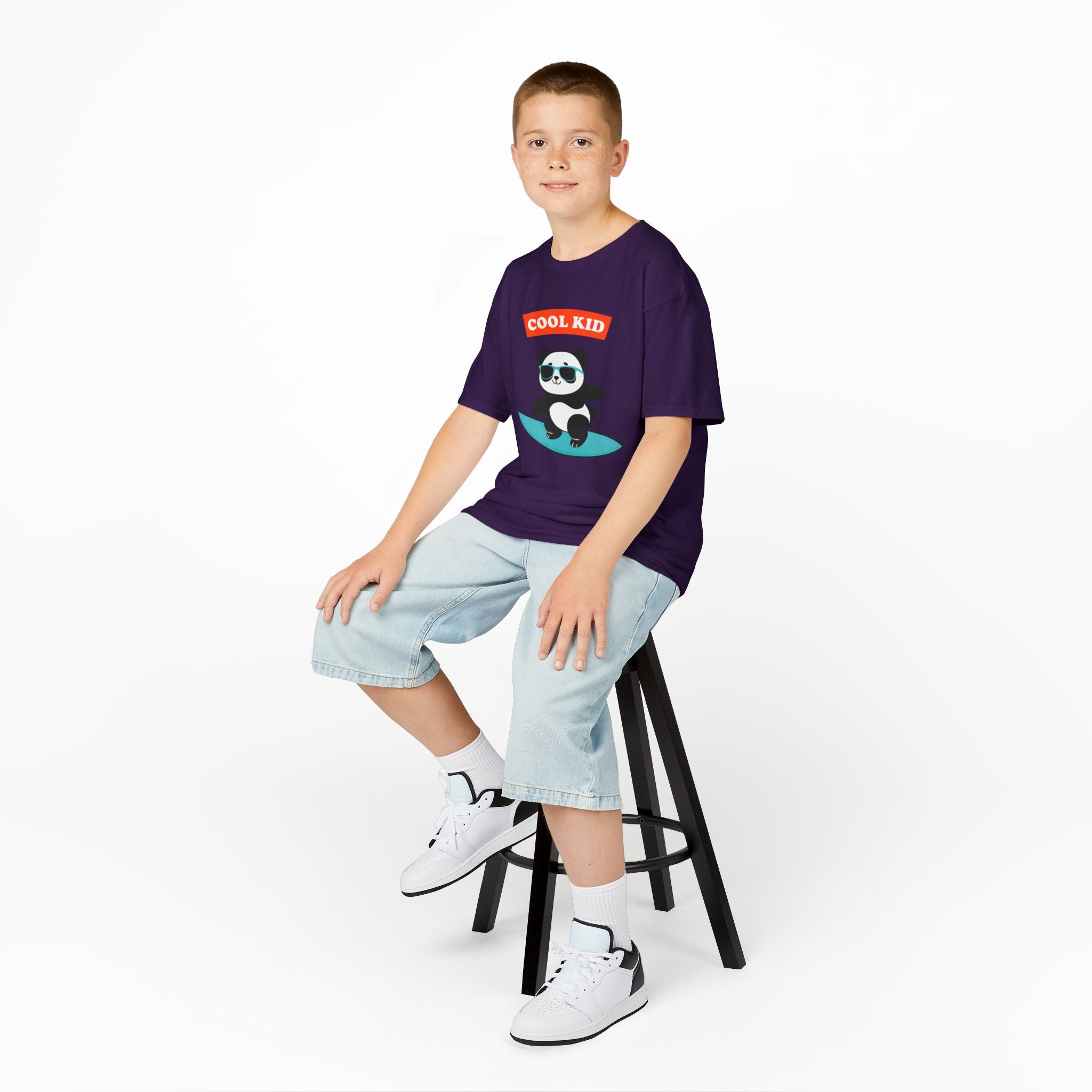 Cool Panda Kid Surfing T-Shirt