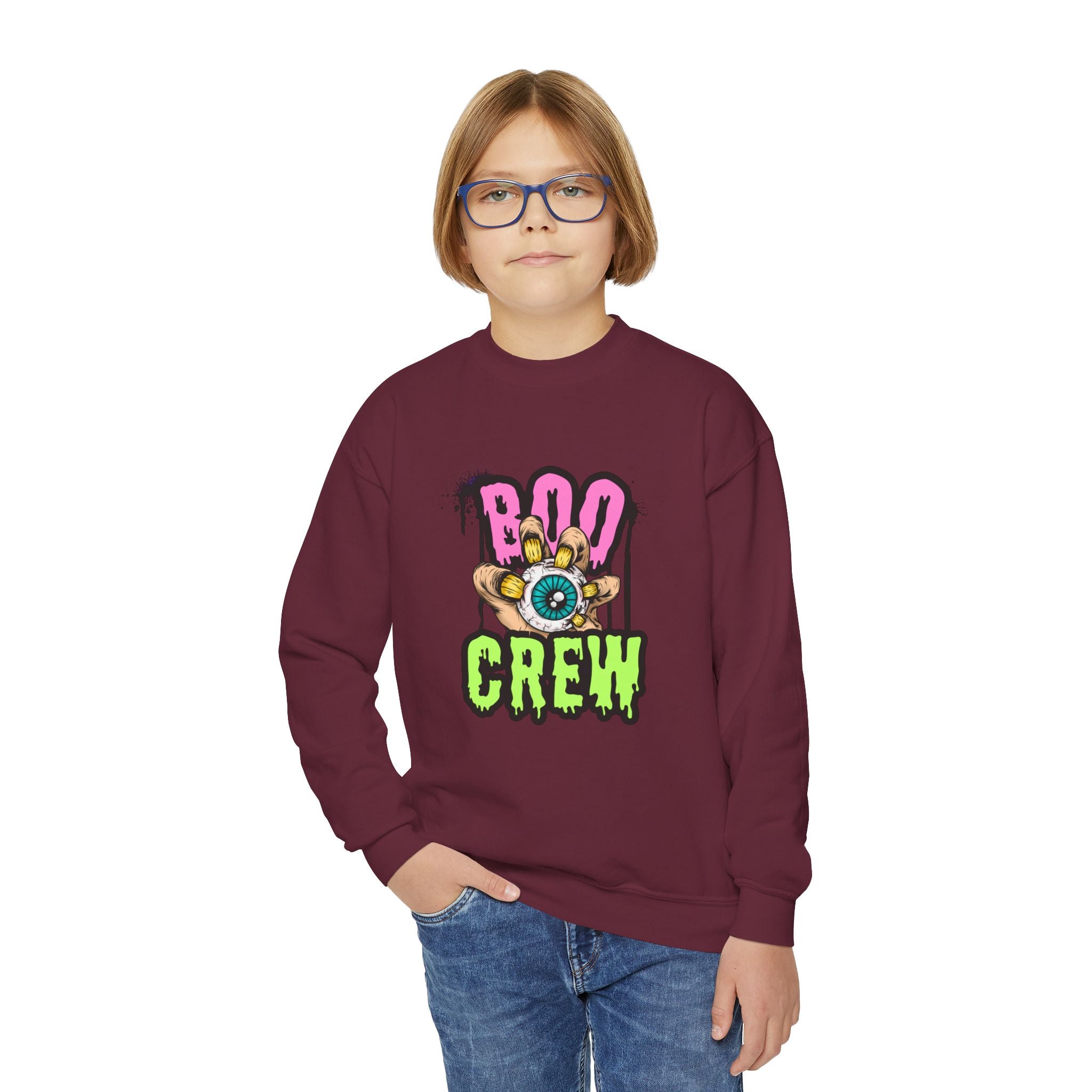 Boo Crew Youth Halloween Sweatshirt