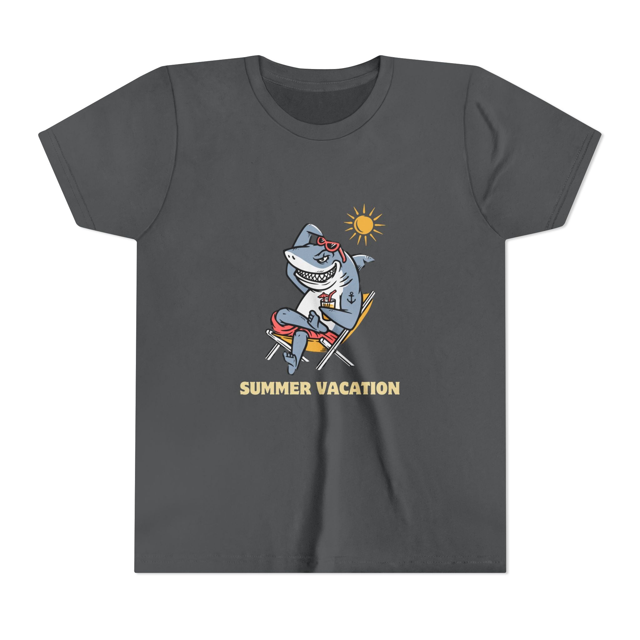 Summer Vacation Shark Youth Tee – Fun Kids Beach Shirt
