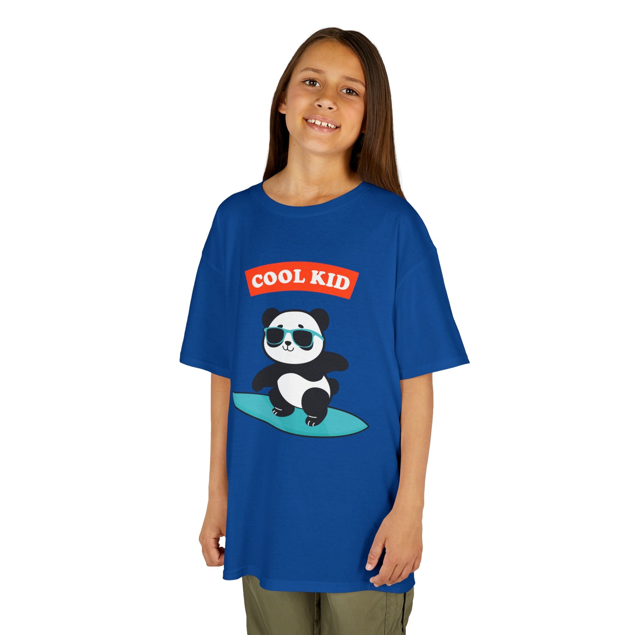 Cool Panda Kid Surfing T-Shirt