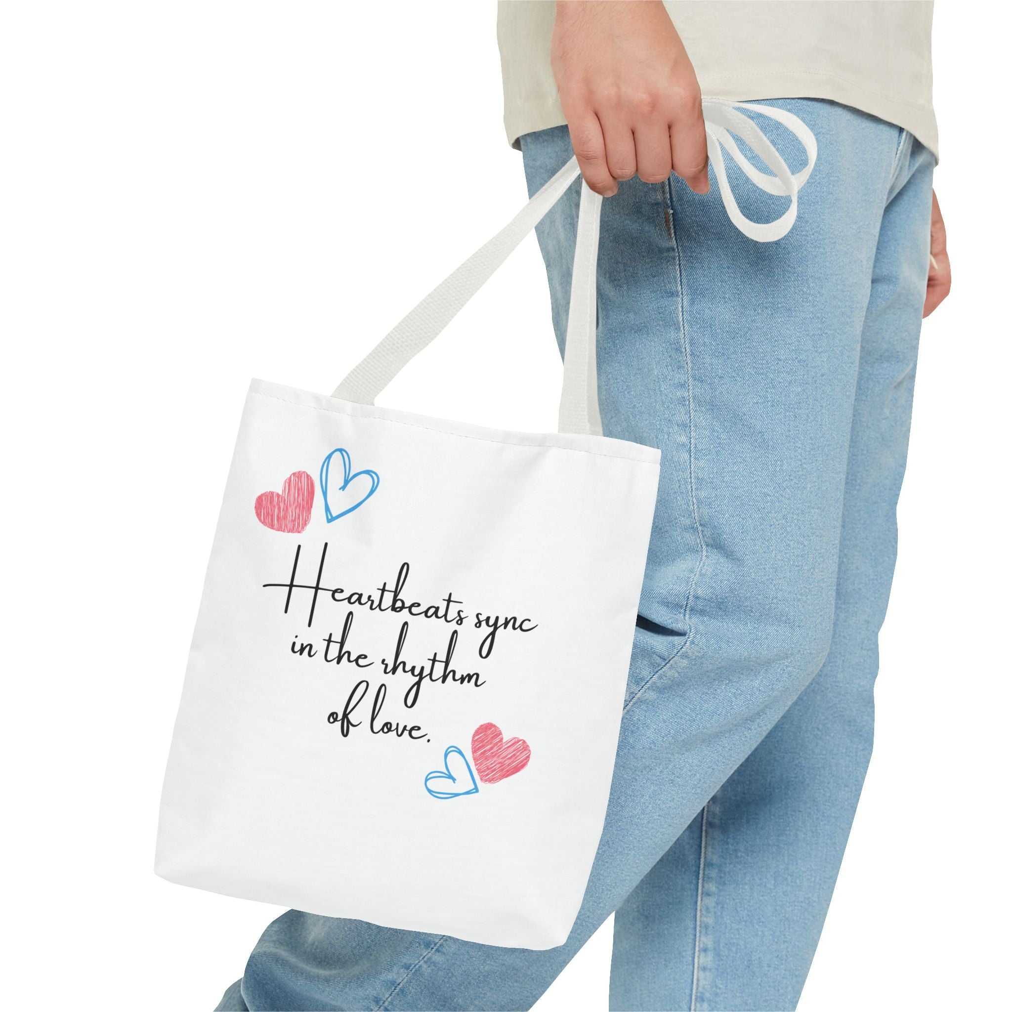 Heartbeats Sync in the Rhythm of Love Tote