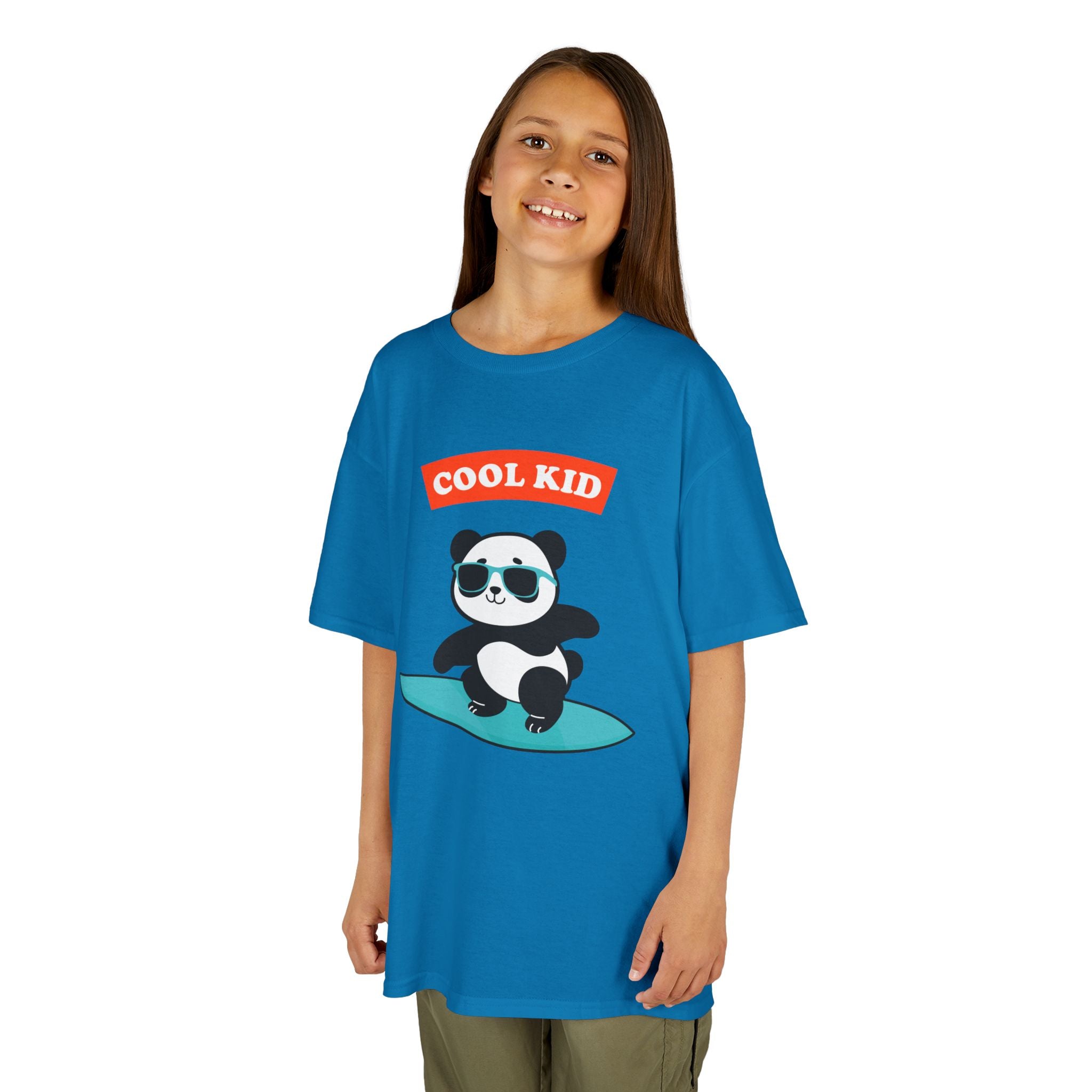 Cool Panda Kid Surfing T-Shirt