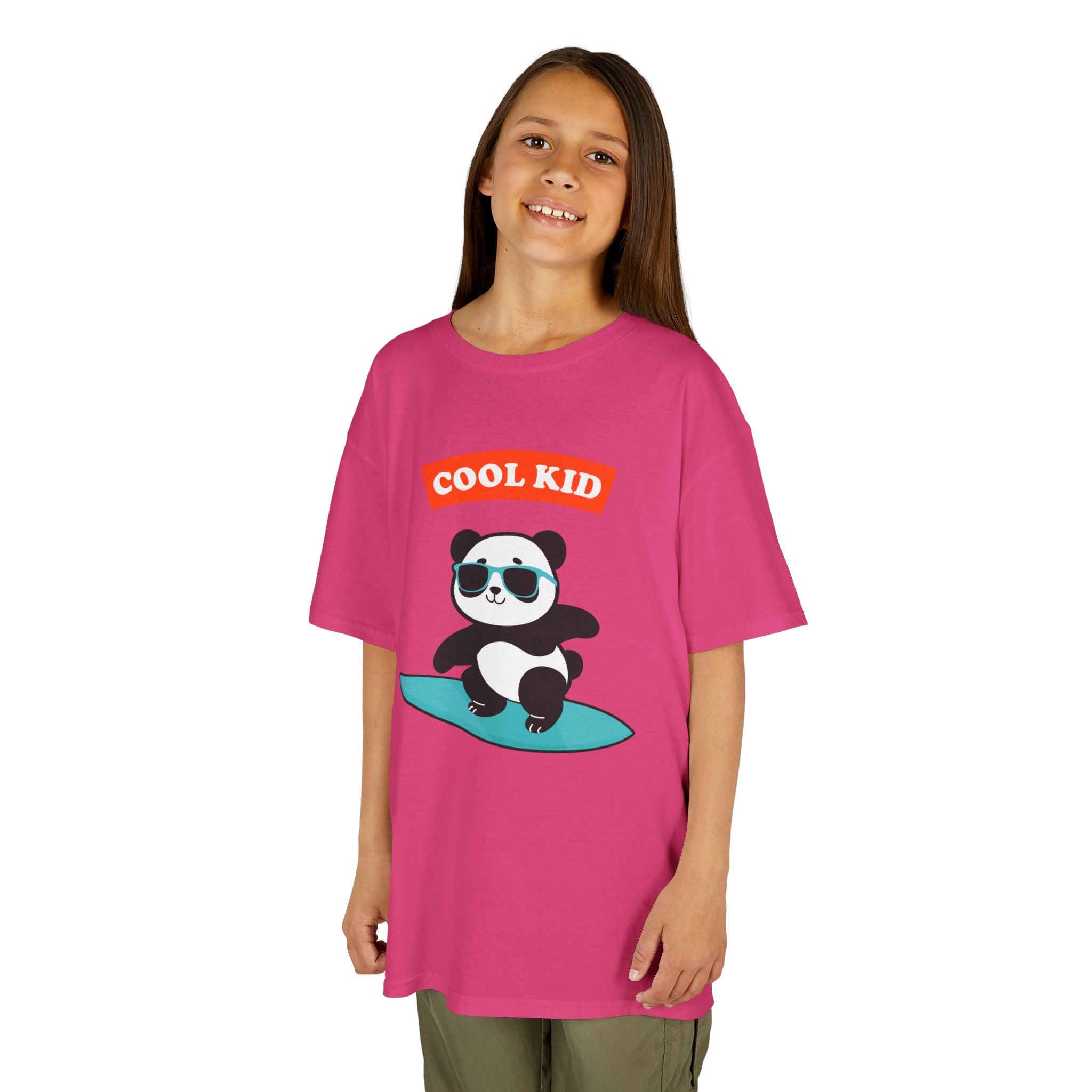 Cool Panda Kid Surfing T-Shirt