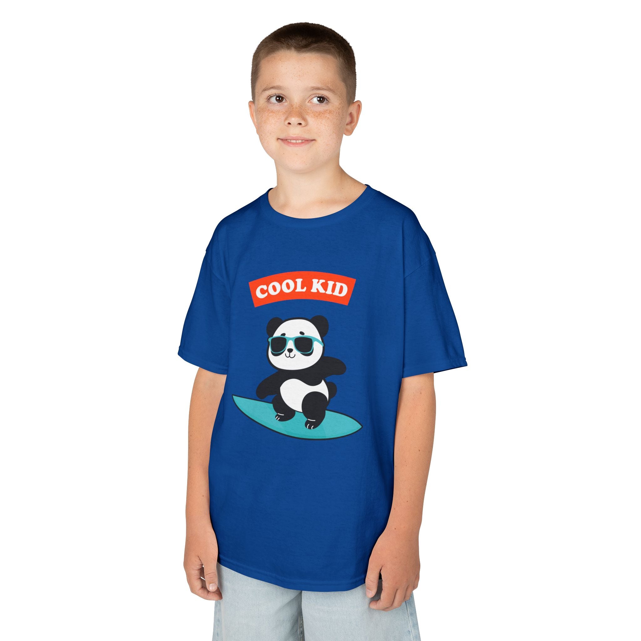 Cool Panda Kid Surfing T-Shirt