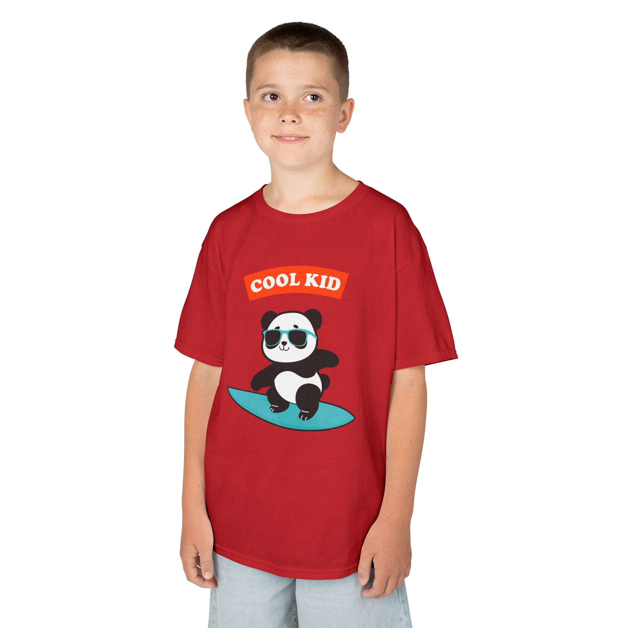 Cool Panda Kid Surfing T-Shirt