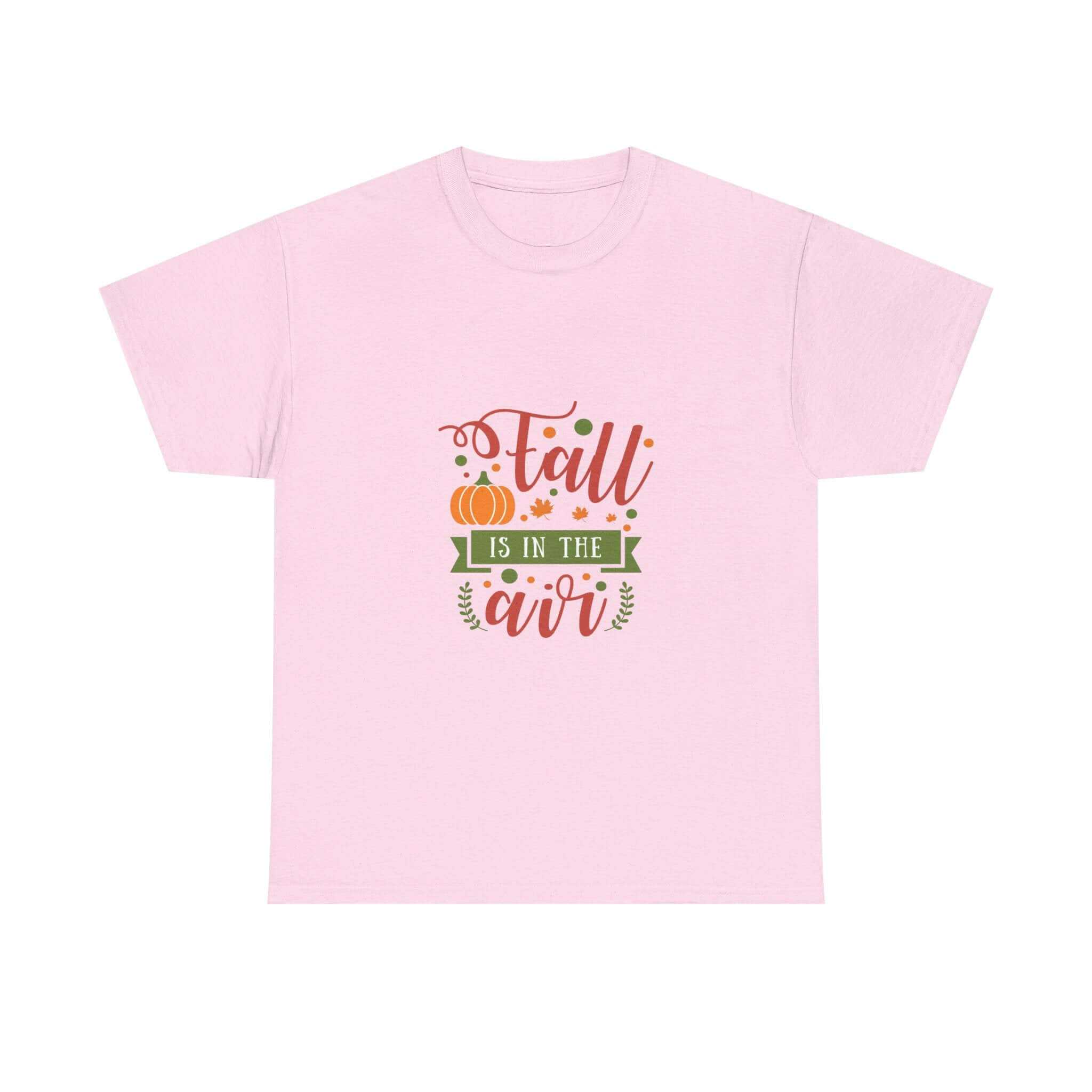 Fall Is in the Air Pumpkin Youth T-Shirt in light pink