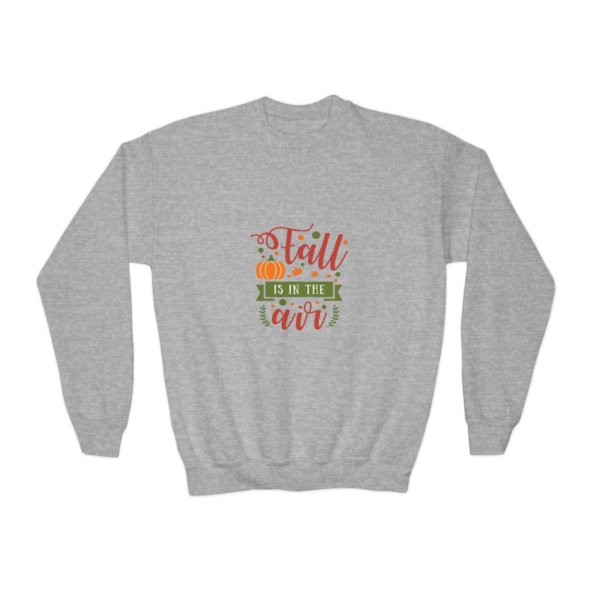 Festive Fall Pumpkin Youth Crewneck Sweatshirt