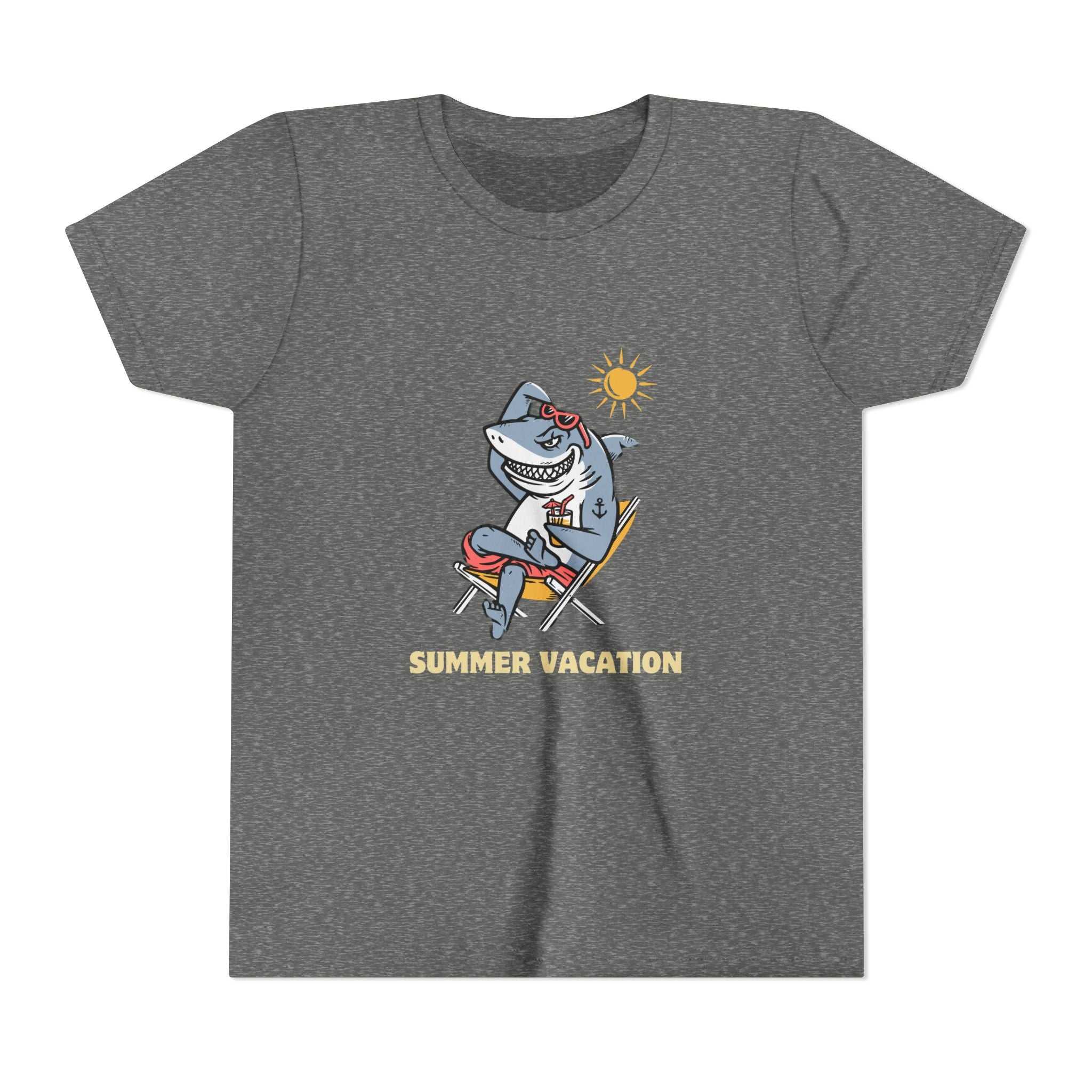 Summer Vacation Shark Youth Tee – Fun Kids Beach Shirt