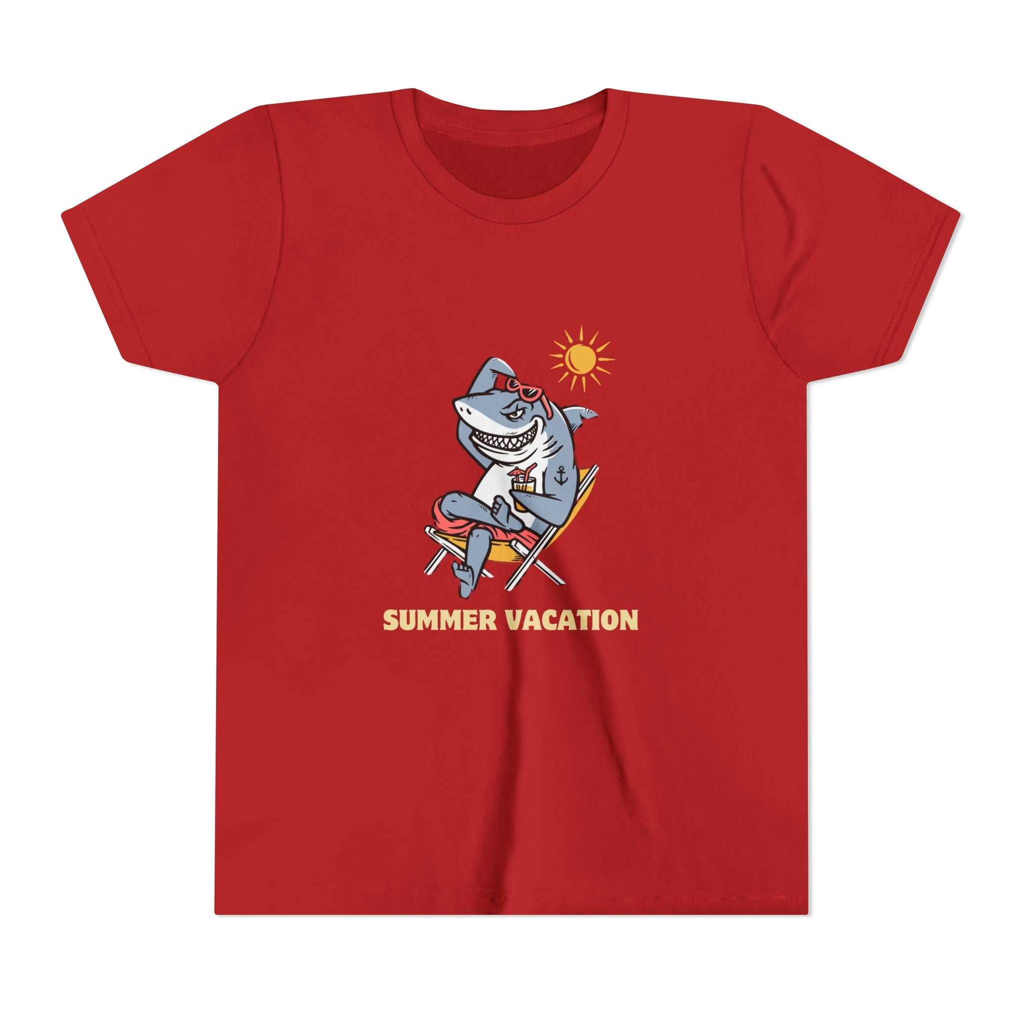 Summer Vacation Shark Youth Tee – Fun Kids Beach Shirt
