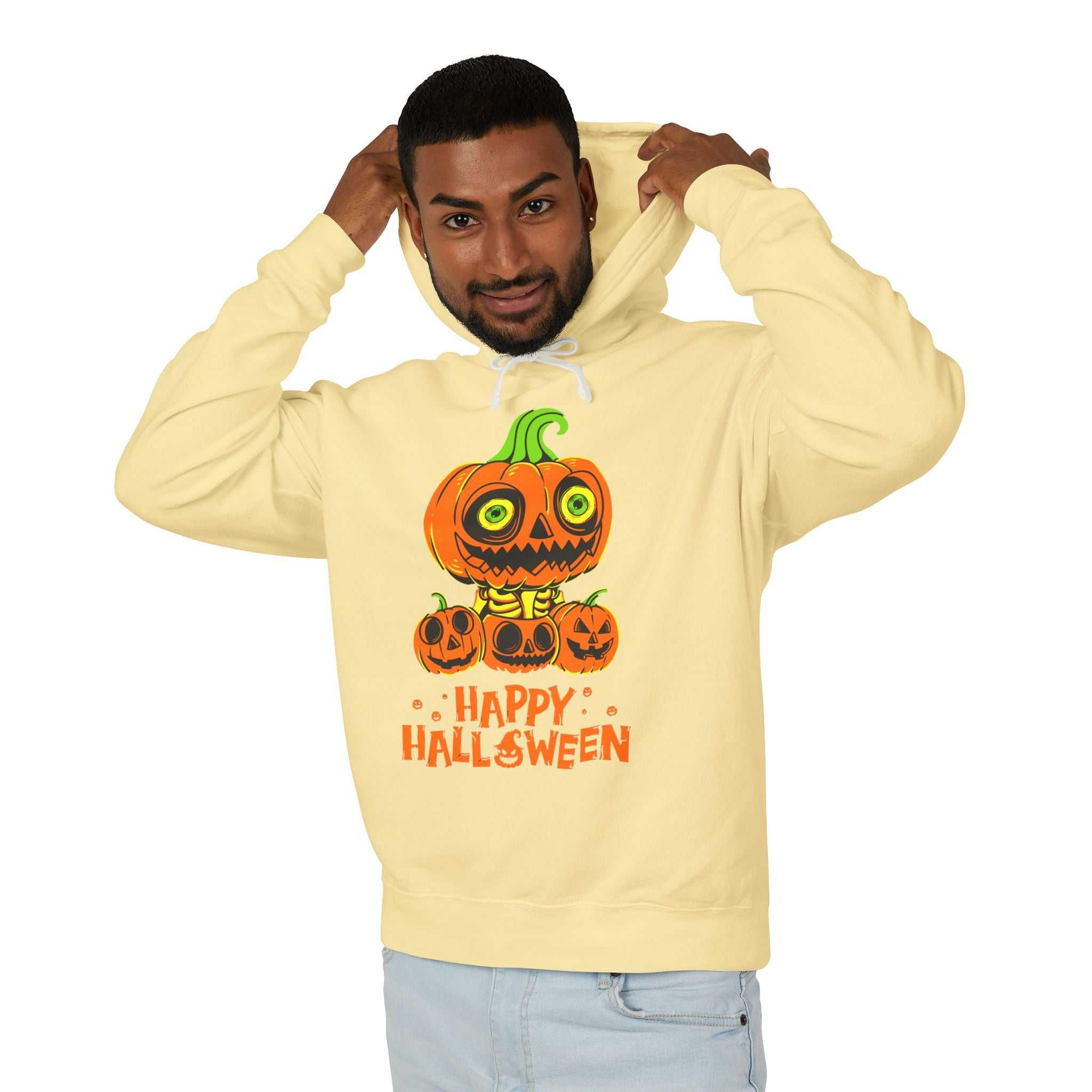 Scary Jack-O'-Lantern Halloween Pumpkin Hoodie