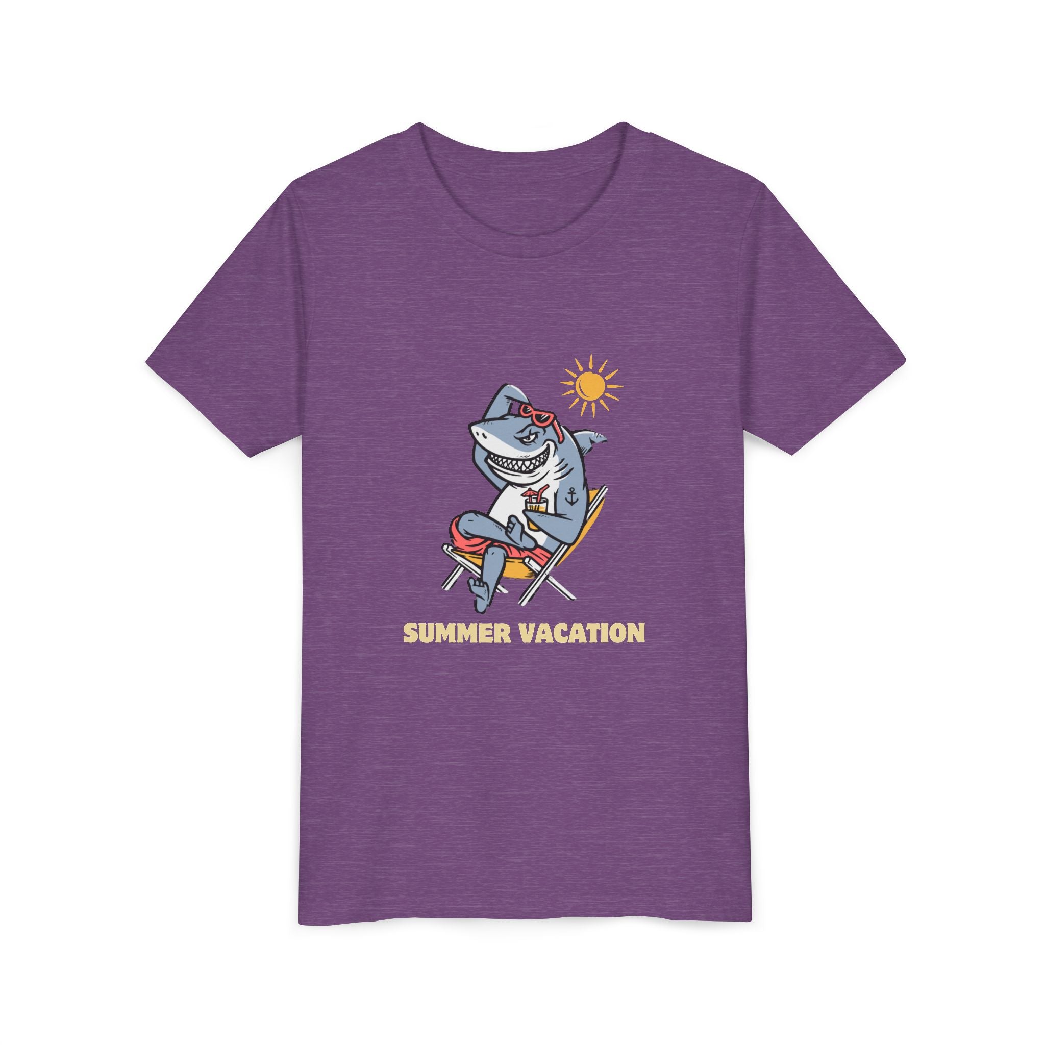 Summer Vacation Shark Youth Tee – Fun Kids Beach Shirt