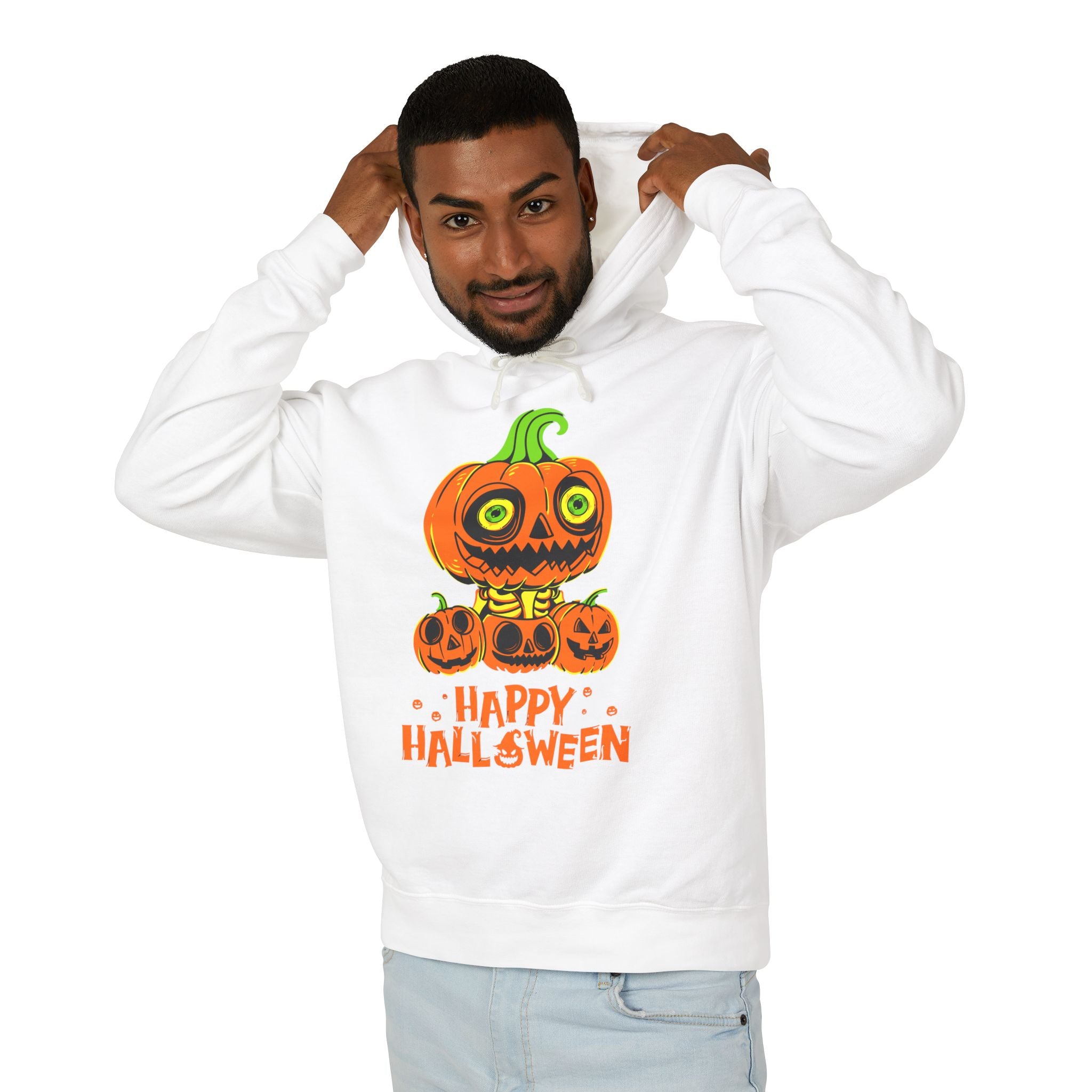 Scary Jack-O'-Lantern Halloween Pumpkin Hoodie