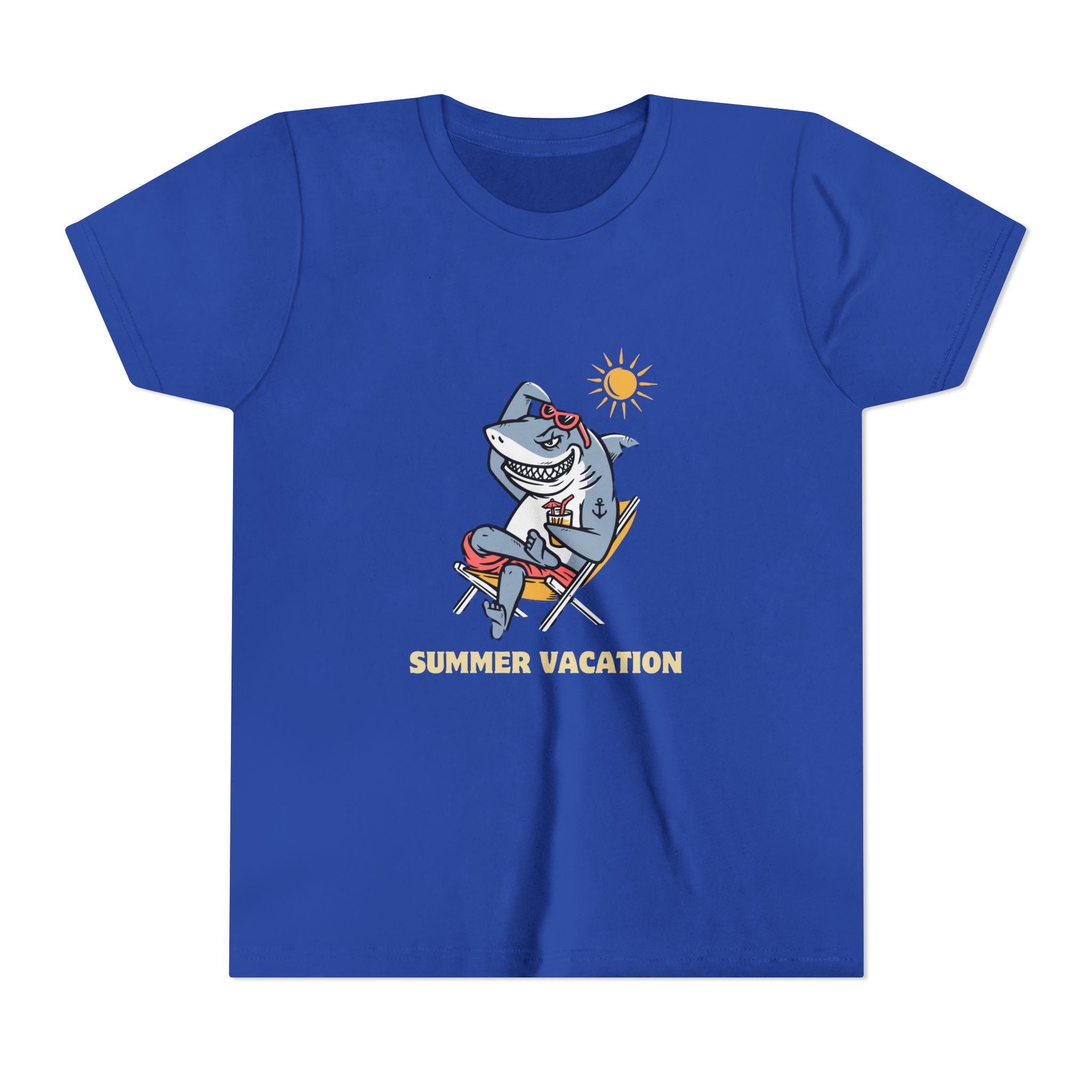 Summer Vacation Shark Youth Tee – Fun Kids Beach Shirt