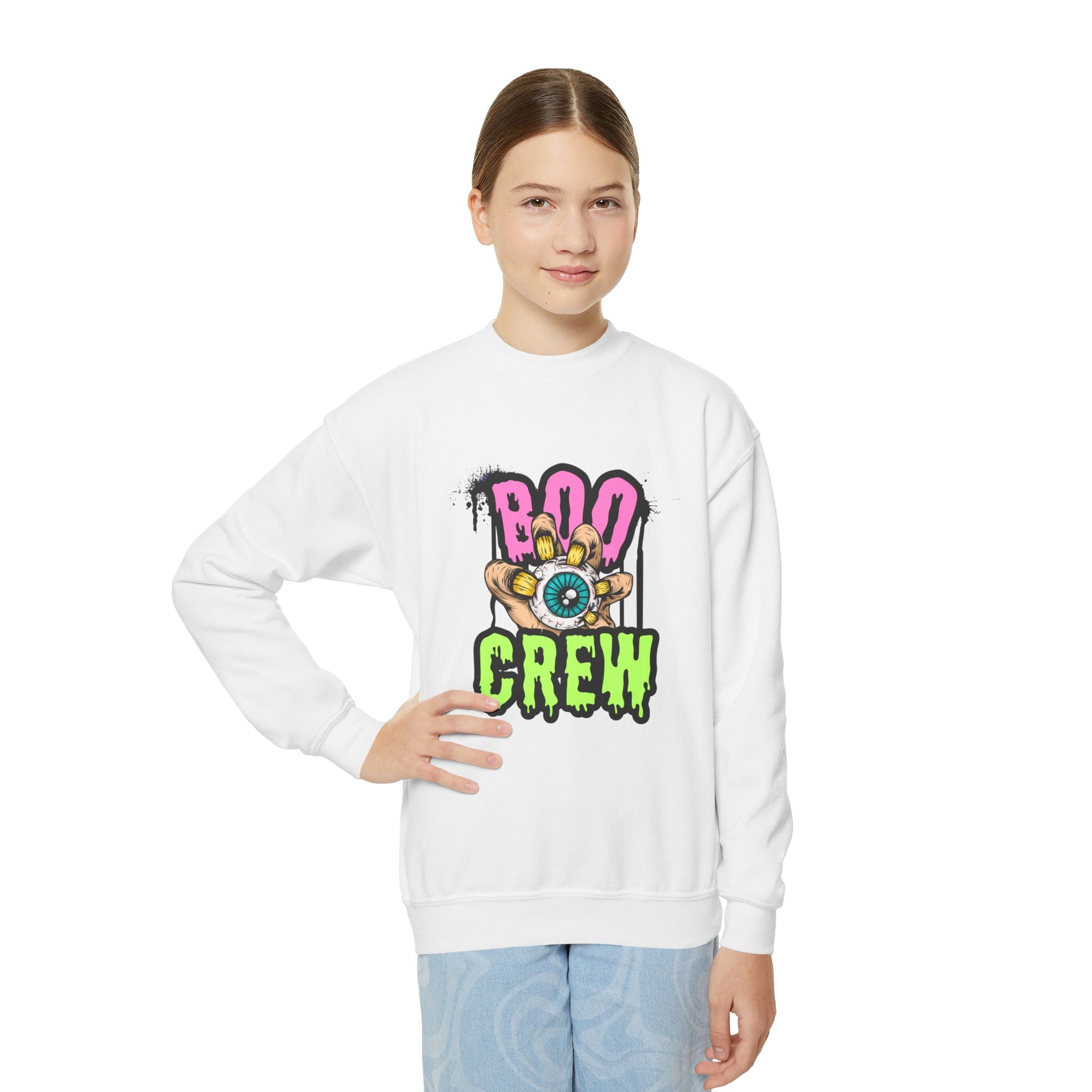 Boo Crew Youth Halloween Sweatshirt