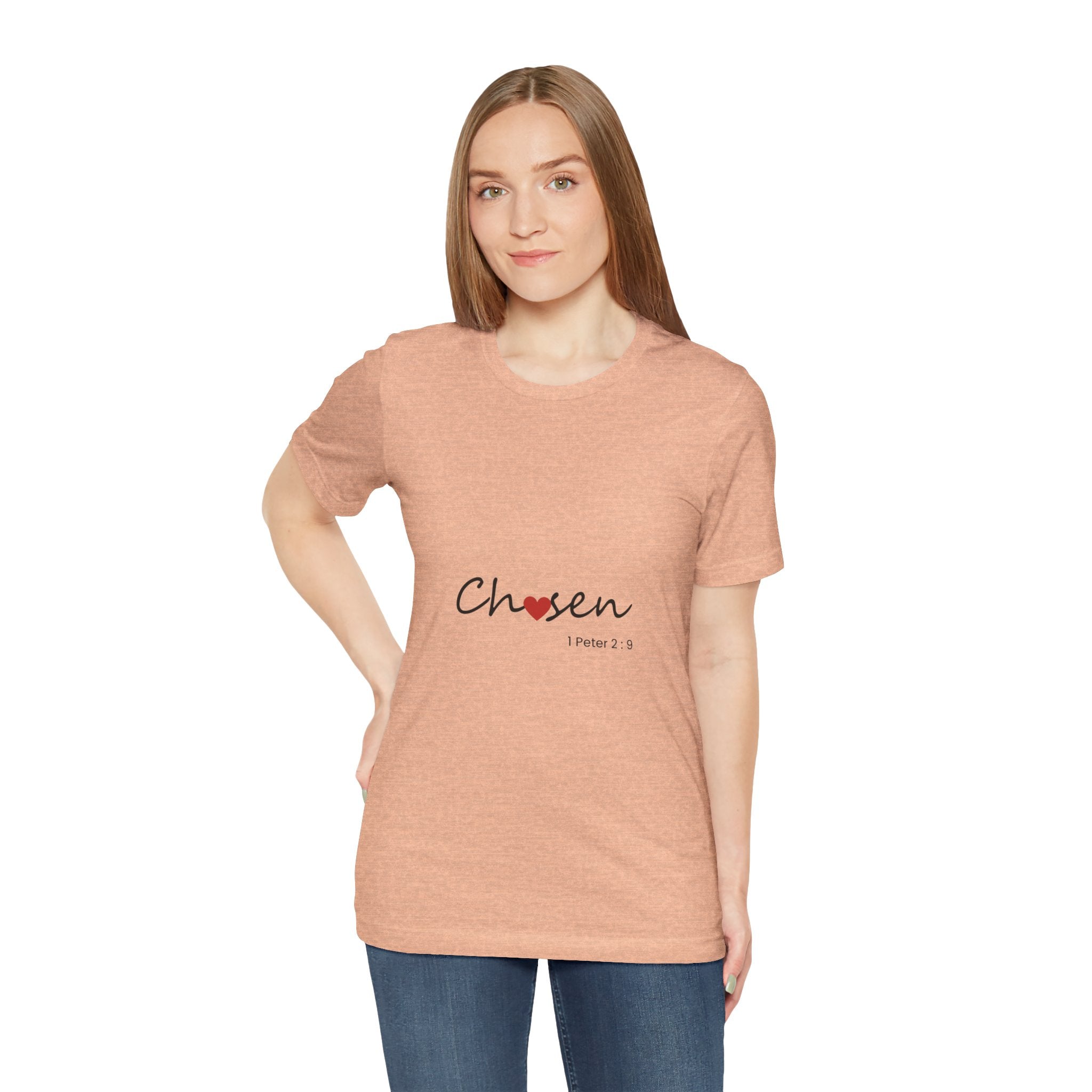 Chosen Heart 1 Peter 2:9 Christian Tee
