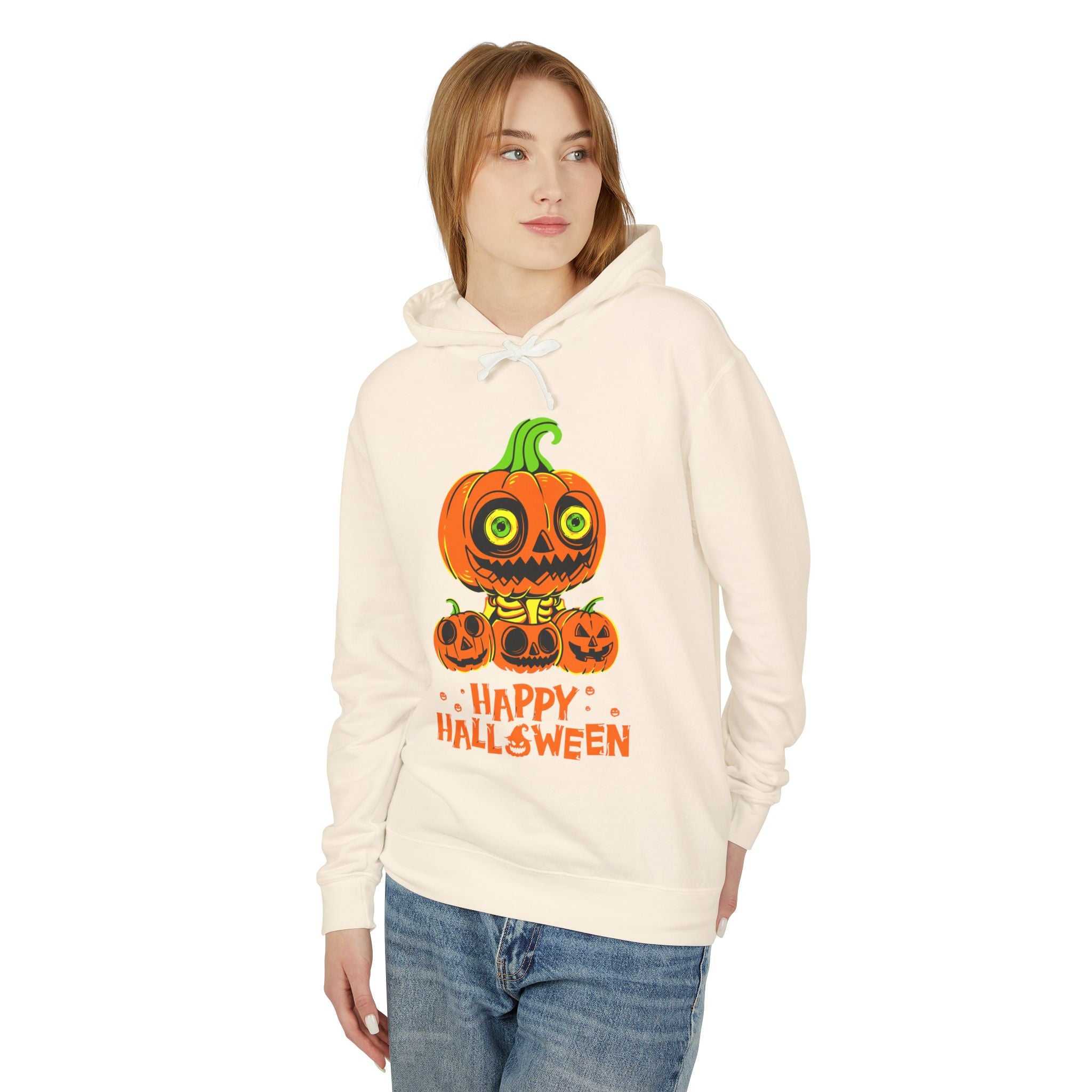 Scary Jack-O'-Lantern Halloween Pumpkin Hoodie