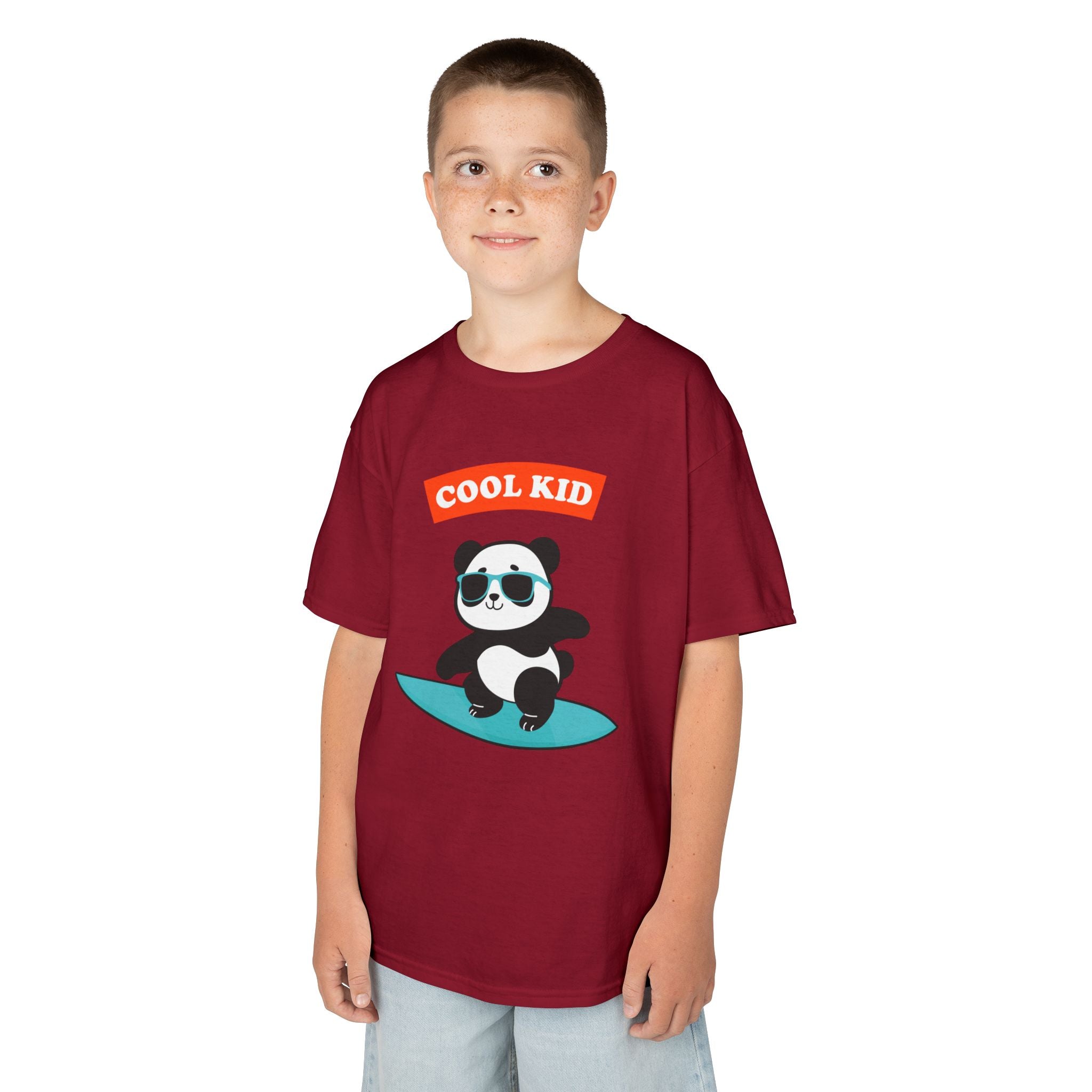 Cool Panda Kid Surfing T-Shirt