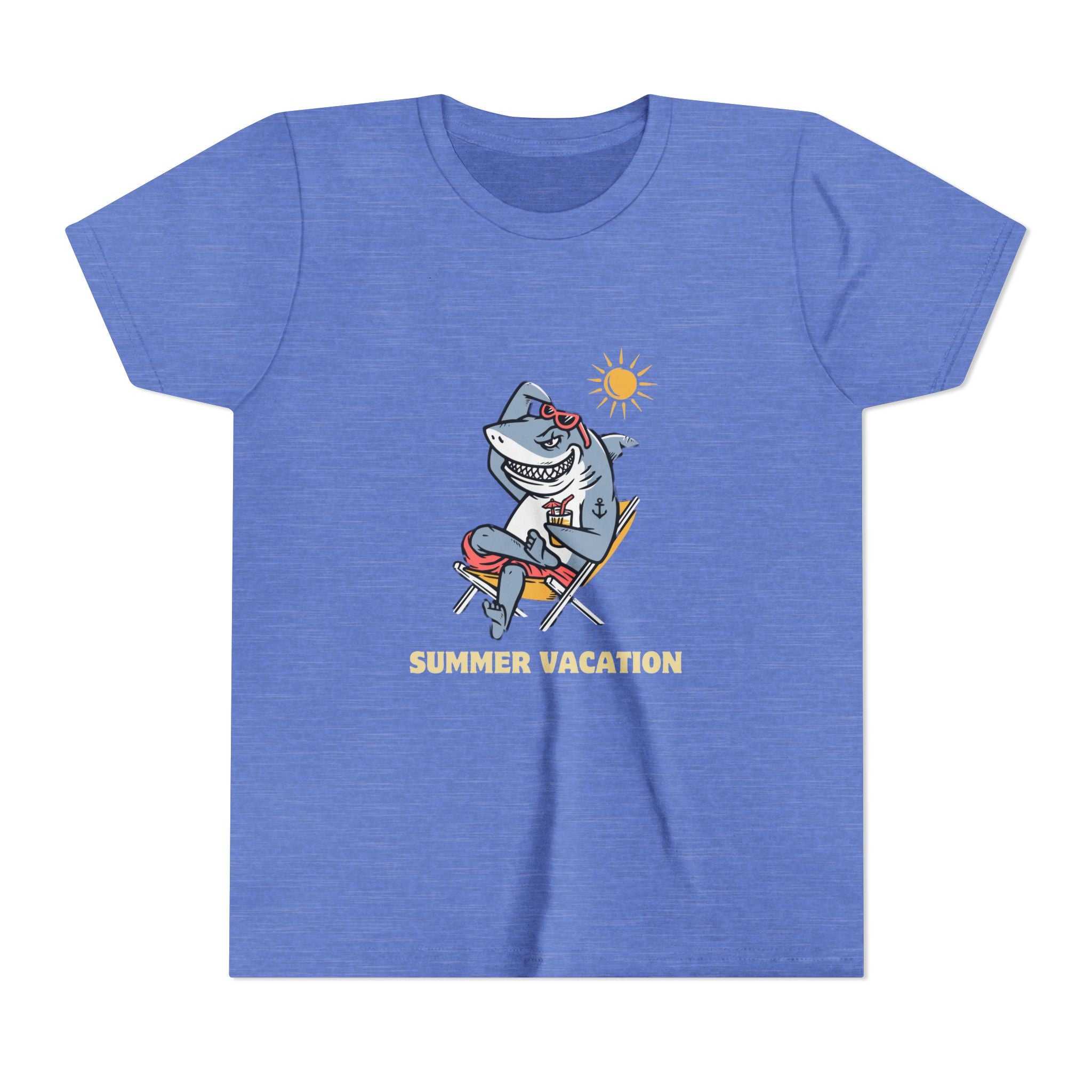 Summer Vacation Shark Youth Tee – Fun Kids Beach Shirt