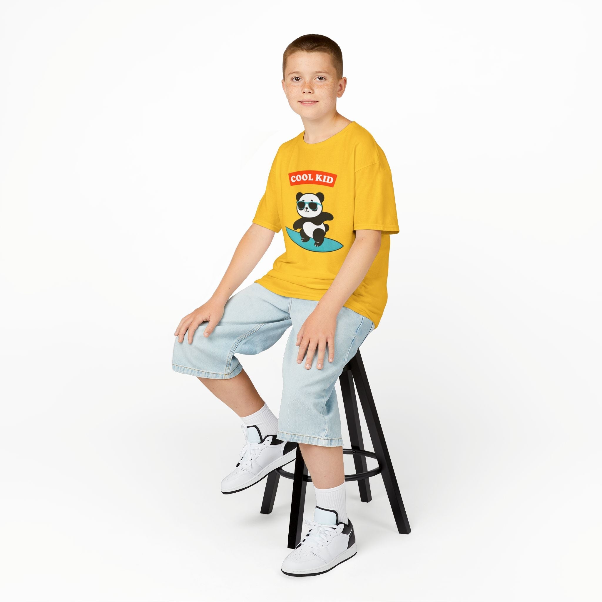 Cool Panda Kid Surfing T-Shirt