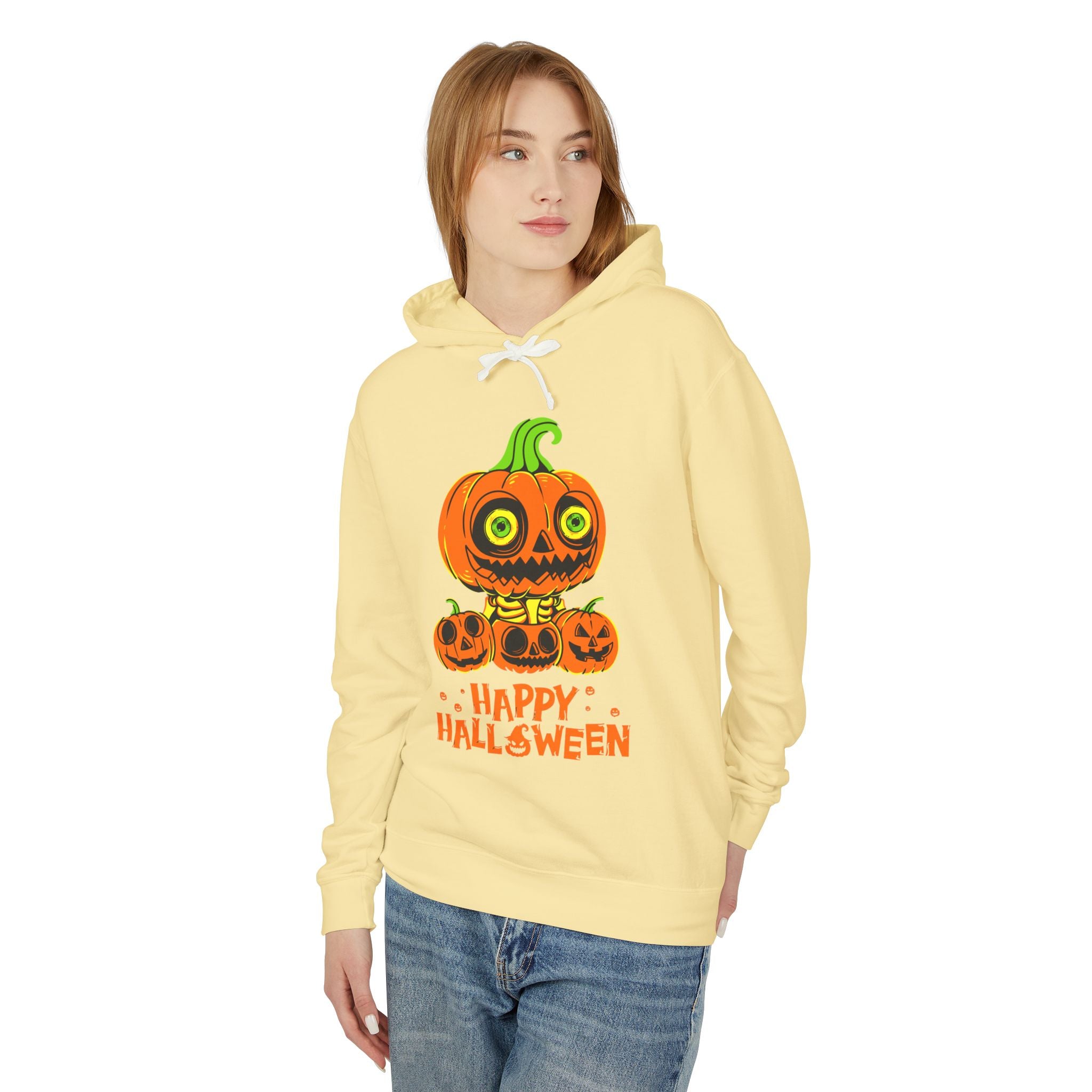 Scary Jack-O'-Lantern Halloween Pumpkin Hoodie