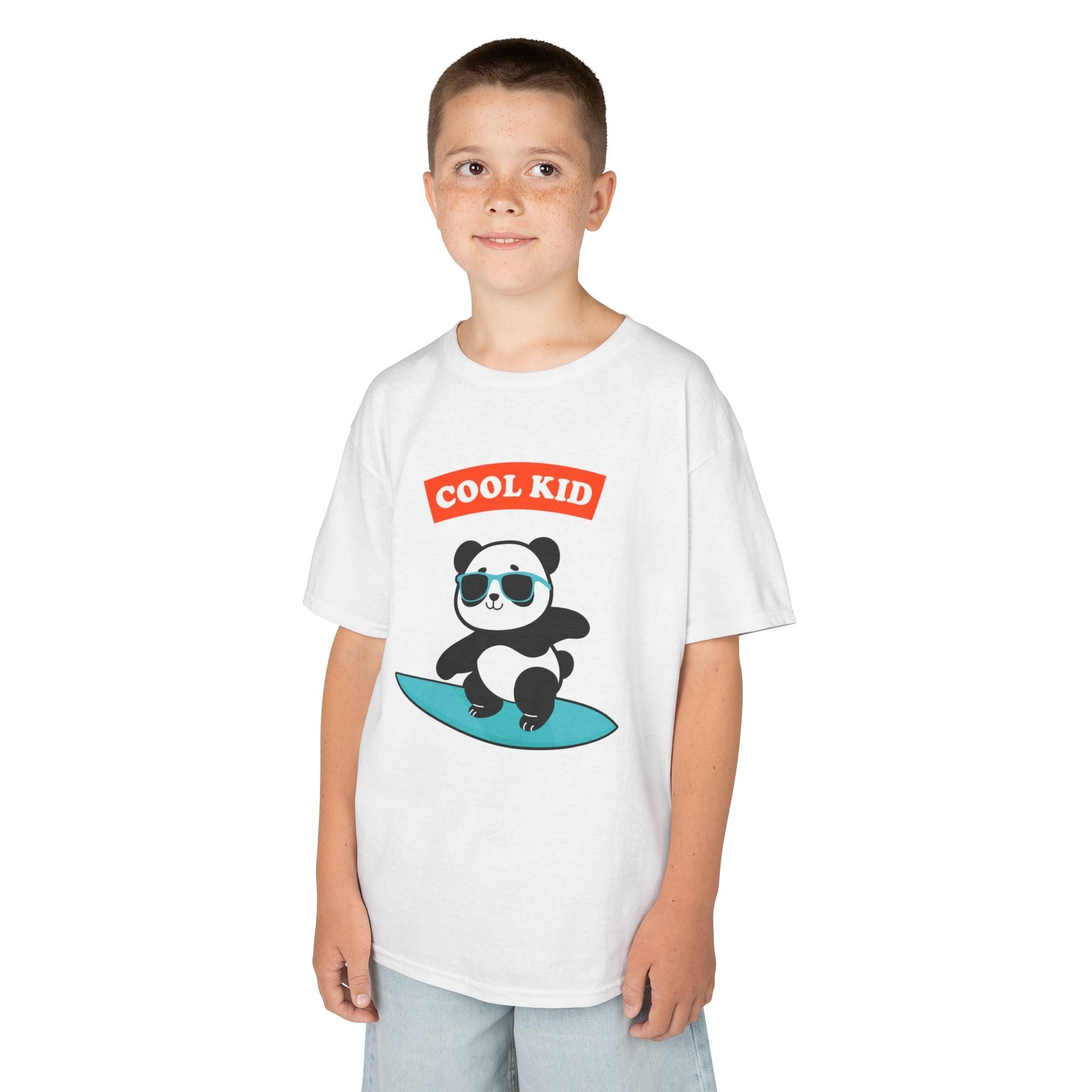 Cool Panda Kid Surfing T-Shirt