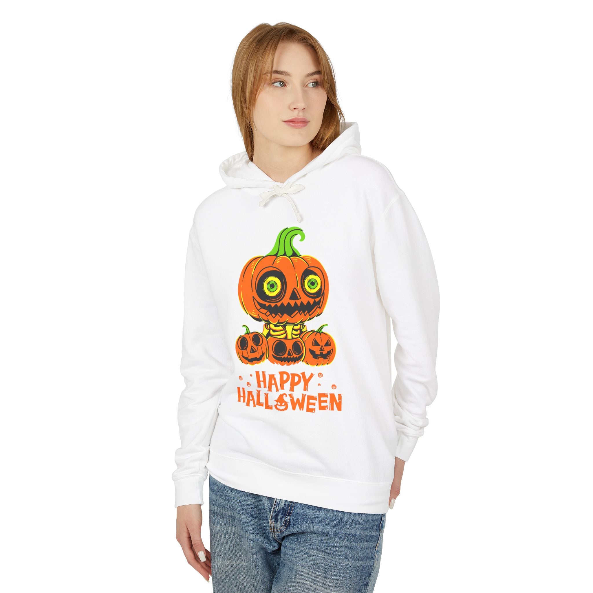 Scary Jack-O'-Lantern Halloween Pumpkin Hoodie