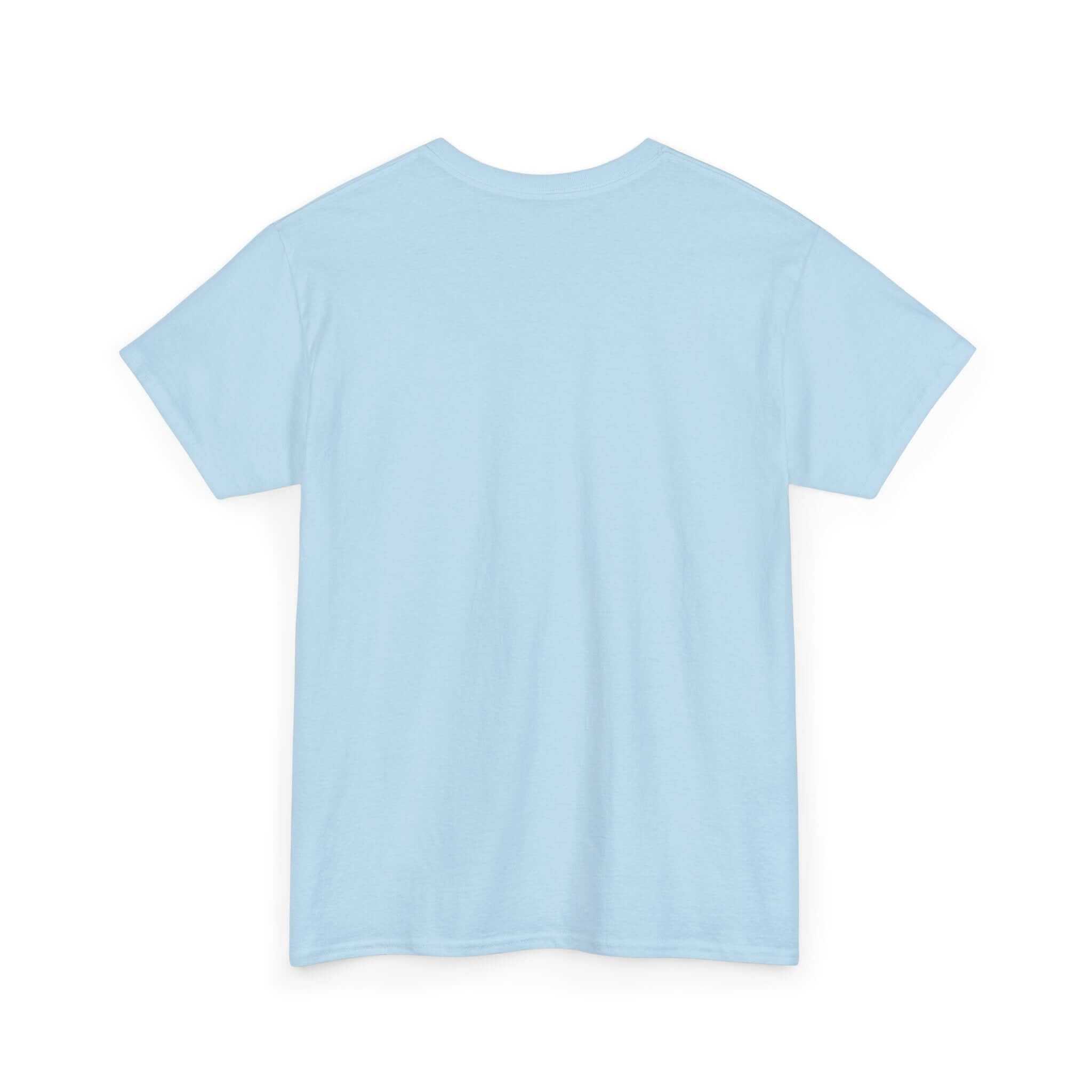 Light blue youth T-shirt with fall pumpkin design for autumn apparel