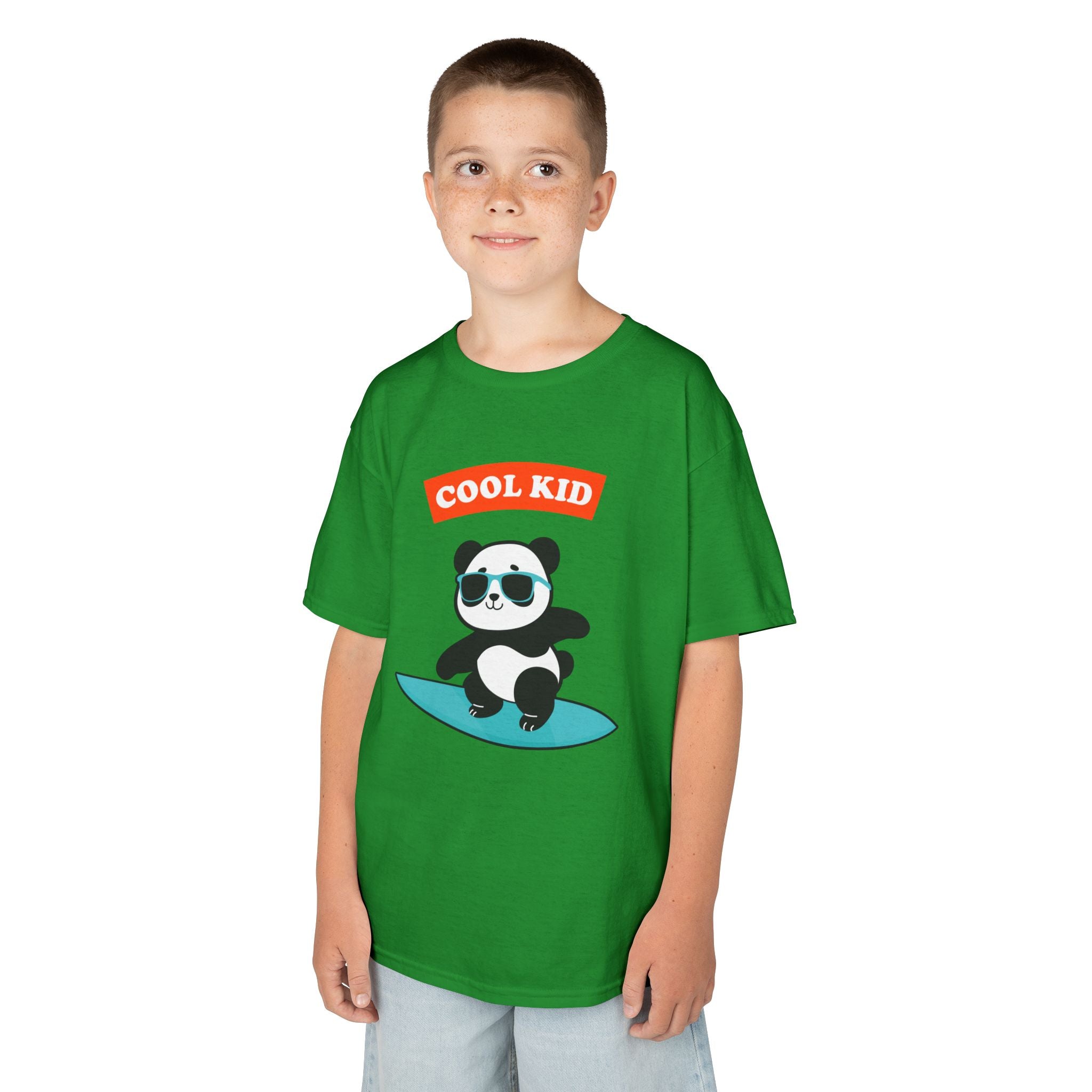 Cool Panda Kid Surfing T-Shirt