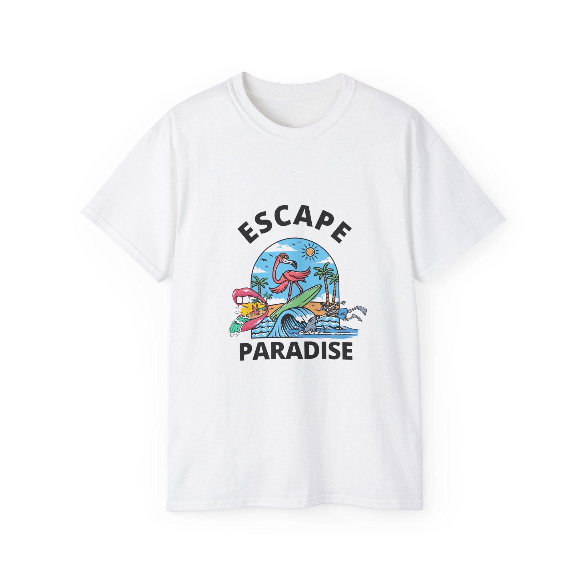 Escape Paradise Surf Tropical Beach T-Shirt