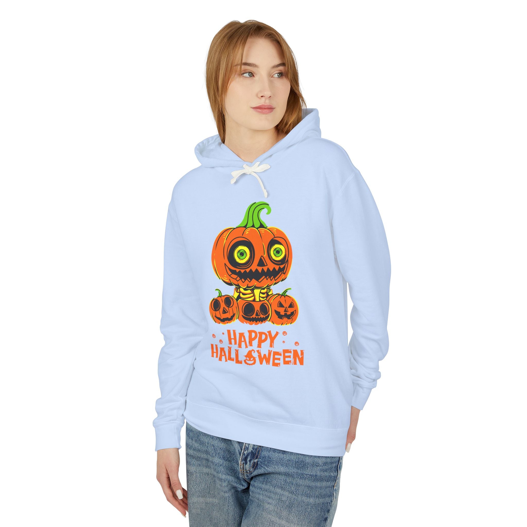 Scary Jack-O'-Lantern Halloween Pumpkin Hoodie
